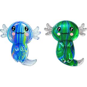 2 Pcs Axolotl Squishy Stress Relief Toy, Stretchy Axolotls Stress Soft Squeeze Sensory Fidget Toys for Kids Adults, Cute Axolotls Squishies Party Favors Classroom (BluePink) in Kuwait