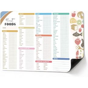 BIROYAL Baby First Food Tracker, 127 Foods, 5-Trial Checkbox, Classic in Kuwait