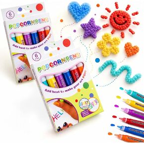 Sklight Popcorn Pens Puffy, 12PCS 3D Bubble Popcorn Drawing Pens in Saudi Arabia