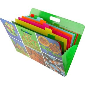 HearthSong My Art Place Expandable Color-Tabbed Portable Art Storage Portfolio with Decorative Frame, 19" x 15¼" in Saudi Arabia