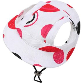 Round Brim Princess Hat Visor Hat Pet Dog Mesh Porous Sun Hat with Ear Holes for Small, Extra Small Dog Teddy, Pug, Chihuahua, Shih Tzu, Yorkshire Terriers, Papillon Pink S in Kuwait
