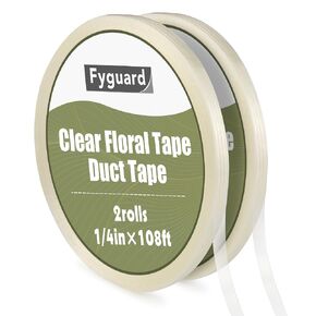 2Rolls Clear Floral Tape 1/4In x 36Yd Waterproof Florist Tape for Vase in Kuwait