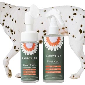 Dandylion Dog Paw Cleaner & Waterless Dog Shampoo, No-Rinse Grooming Duo in Kuwait