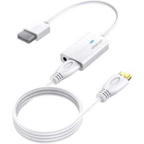 محول AUTOUTLET Wii إلى HDMI 1080P مع كابل HDMI عالي السرعة بطول 6 أقدام، محول Wii2 HDMI مع مؤشر أزرق، مخرج فيديو وصوت مع مقبس صوت 3.5 مم متوافق مع الأجهزة عالية الدقة بالكامل in Kuwait