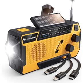 Emergency Crank Weather Radio, AM/FM/NOAA Hand Crank Portable Solar Radio with SOS Alarm, Battery Operated, LED Flashlight & Reading Lamping, 2000mAh Power Bank for Emergency Phone Charge Green in Saudi Arabia