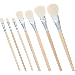 7 Pcs Wool Paint Mop Brush with Wooden Handle in Kuwait