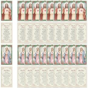 Marspark 20 Pcs Our Father Prayer and Hail Mary Catholic Prayer Cards in Kuwait