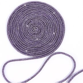 Novani 4mm Silver Crystal Rhinestone Cord, 5 Yards Rhinestone Shoe Lace in Kuwait