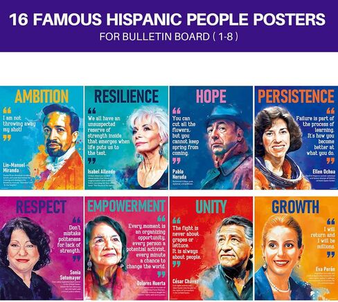 YUSPENYE Hispanic Heritage Month Posters, 16 Pcs Decorations in Saudi Arabia