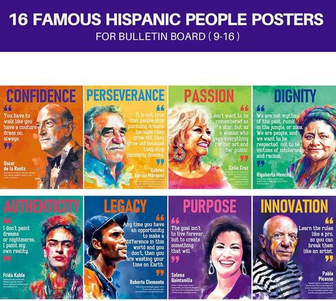 YUSPENYE Hispanic Heritage Month Posters, 16 Pcs Decorations in Saudi Arabia