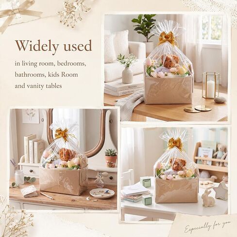 Mifoci 10 Pack Felt Gift Basket Empty Set, Baskets for Gift Empty Bulk in Saudi Arabia