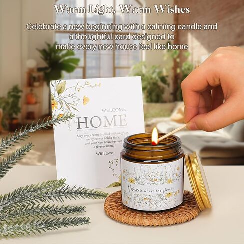 Housewarming Gifts New Home, New Home Gift Basket for Homeowners, Cozy House Warming Gift Set with Mugs, Kitchen Towels & Key Holder, Realtor Closing Gifts for Home Buyers Homeowner in Saudi Arabia