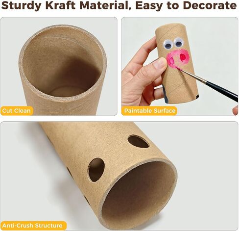 120 Pack Cardboard Tubes for Crafts, Empty Toilet Paper Rolls 3.7" in Kuwait