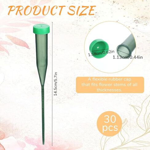 30Pcs Floral Water Tubes 5.71 Inch Plastic Flower Water Tubes with Caps in Saudi Arabia
