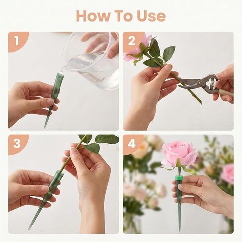 30Pcs Floral Water Tubes 5.71 Inch Plastic Flower Water Tubes with Caps in Saudi Arabia