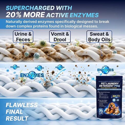 Pet Laundry Detergent Pro Enzyme Odor Remover, Deep Clean Stubborn Stains in Kuwait