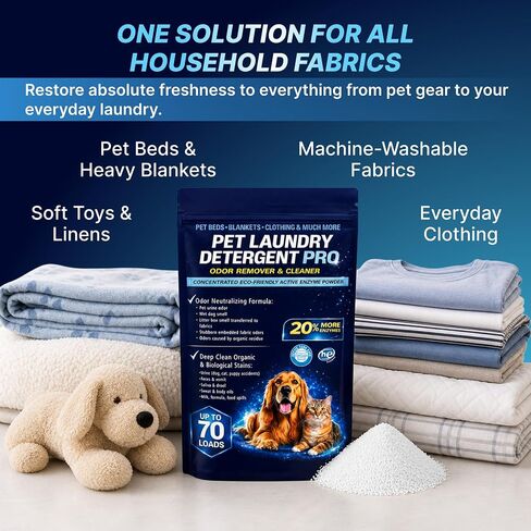 Pet Laundry Detergent Pro Enzyme Odor Remover, Deep Clean Stubborn Stains in Kuwait