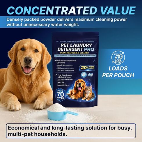 Pet Laundry Detergent Pro Enzyme Odor Remover, Deep Clean Stubborn Stains in Kuwait
