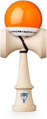 KROM - Kendama Toy POP LOL Orange - High Wood Quality - Extra Strong - for Beginner and Pro - Gift Pack : Extra String + Stickers in Kuwait