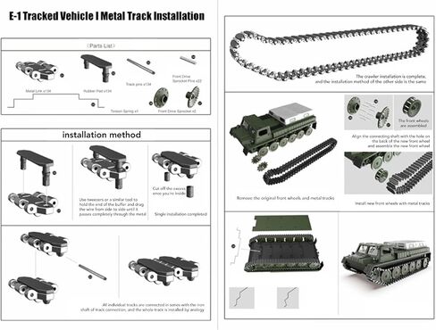 RC Tracks, Model Track Parts for WPL E 1 GAZ 71, Smooth Driving Tracks in Kuwait