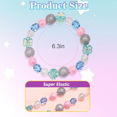 Toddler Bracelets for Girls, Kids Beaded Bracelets Bulk for Girl 3-5 Gifts in Saudi Arabia