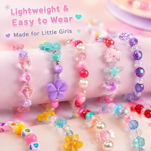 Toddler Bracelets for Girls, Kids Beaded Bracelets Bulk for Girl 3-5 Gifts in Saudi Arabia