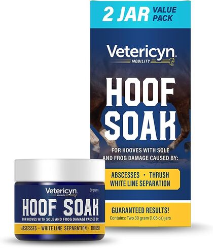 Vetericyn Hoof Soak for Hooves with Sole and Frog Damage Caused by Abscesses, White Line Separation, and Thrush. 30 Grams, 2 Pack in Saudi Arabia
