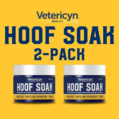 Vetericyn Hoof Soak for Hooves with Sole and Frog Damage Caused by Abscesses, White Line Separation, and Thrush. 30 Grams, 2 Pack in Saudi Arabia