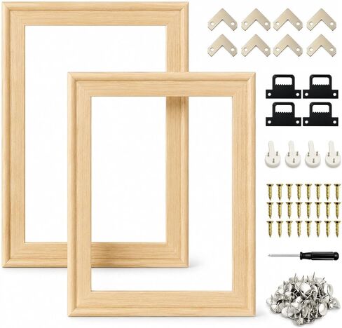 LINBLIF 16x20 Canvas Stretcher Bars Kit, DIY Wood Frames for Oil Painting in Kuwait
