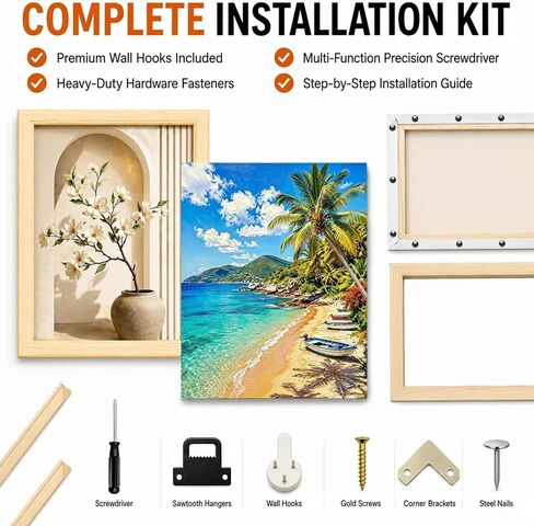 LINBLIF 16x20 Canvas Stretcher Bars Kit, DIY Wood Frames for Oil Painting in Kuwait
