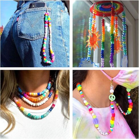Quefe 84 Colors 4900pcs Kandi Bead Pony Beads Kandi Bracelet Kit in Kuwait