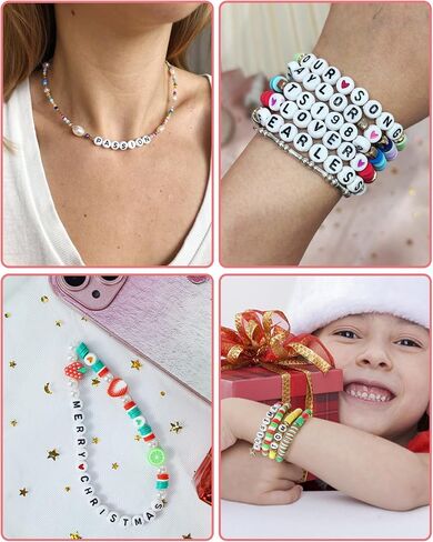 Redtwo 1600Pcs Letter Beads for Bracelets A-Z Alphabet Beads for Bracelets in Saudi Arabia