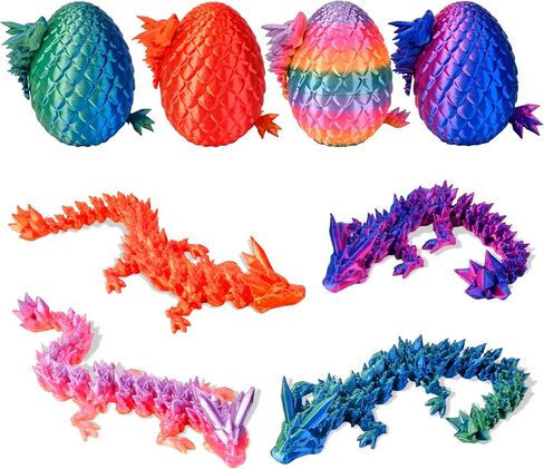 3D Printed Animals Dragon Toys Eggs, Christmas Stocking Stuffers for Kids in Kuwait