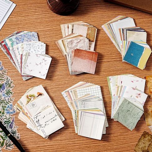 455 PCS Vintage Scrapbook Paper DIY Set, Aesthetic Decorative Craft Papers in Saudi Arabia