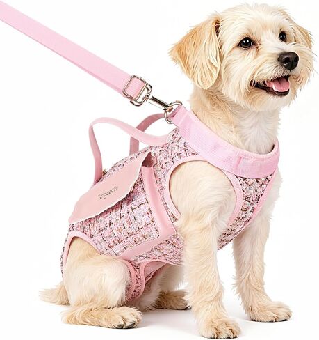 YooxArmor Dog Lift Harness Carrier with Leash, Breathable Fashion Small Dog Sling Carrier, Portable Pet Purse for Walking Shopping Travel in Saudi Arabia