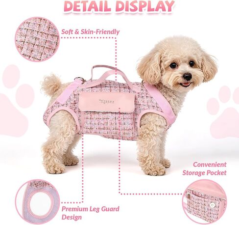 YooxArmor Dog Lift Harness Carrier with Leash, Breathable Fashion Small Dog Sling Carrier, Portable Pet Purse for Walking Shopping Travel in Saudi Arabia