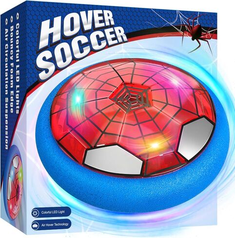 2 Pack Hover Soccer Ball with 8 Pcs Batteries, Air Floating Soccer Toy with LED Lights and Foam Bumper, Indoor Games for Kids 4-8-12, Toys Gifts for 3 4 5 6 7 8 9 Year Old Boys Girls in Kuwait