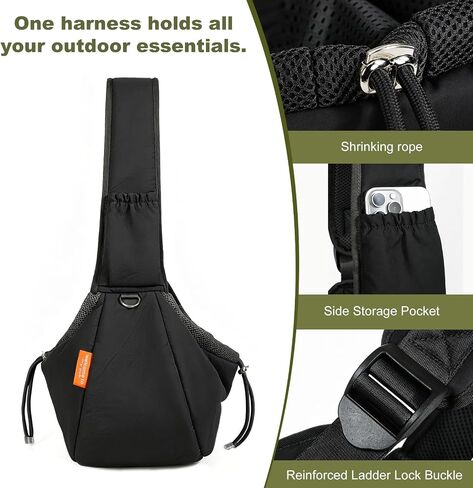 Small Dog Sling Carrier, Hands-Free Breathable Pet Carrier with Adjustable Shoulder Strap, Comfortable Crossbody Puppy Carrier for Small to Medium Dogs & Cats, Travel Walking Bag with Pocket in Kuwait