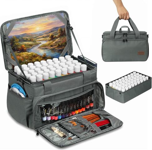 Magicfly Large Art Bag, Waterproof Acrylic Paint Storage with Drawing Easel in Saudi Arabia