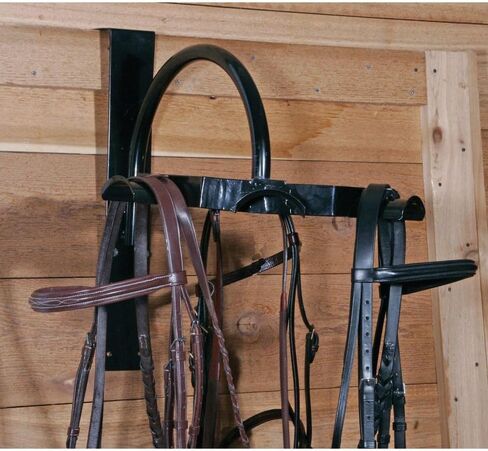 EASY-UP Carousel Tack Rack for Bridles & Halters | 12" Diameter Rotary Wheel | 6 Arched Racks | Save Space | Keep Tack Room Organized | 21" Wall Projection in Kuwait