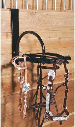 EASY-UP Carousel Tack Rack for Bridles & Halters | 12" Diameter Rotary Wheel | 6 Arched Racks | Save Space | Keep Tack Room Organized | 21" Wall Projection in Kuwait