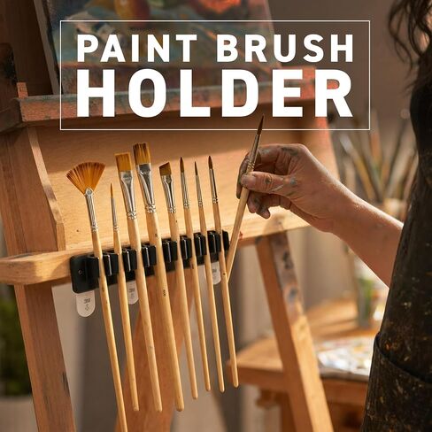 Paint Brush Holder Organizer, 2 Pack Adhesive Watercolor Brush Holder, 24 Slot Artist Brush Holder, Paint Brush Mount for Easel, Art Cart, Painting Accessories for Artists in Saudi Arabia