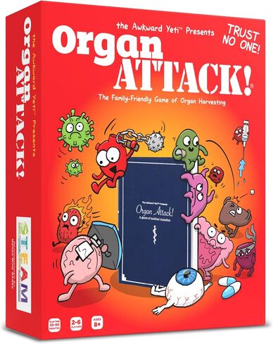 Organ Attack! Card Game Fun and Educational Medical Game for Kids, Teens and Families | Human Body Organs Card Game for Family Game Night | Age 8+, 2-6 Players, by The Awkward Yeti in Kuwait