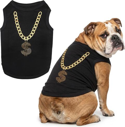 Parisian Pet Unisex Dog Tshirt - Embroidered “ WTF (Where’s The Food) “ Dog Shirt - Lightweight, Cotton Dog Tank Top- Sleeveless Dog Tee Shirts - Machine Washable Dog Shirt for Large Dogs - 3XL in Kuwait