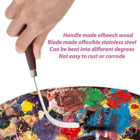 Palette Knife Set, 27Pcs Palette Knives Stainless Steel Art Paint Knife Professional Paint Spatula Painting Knife with Wood Handle for Oil Painting Acrylic Color Mixing and Texturing in Kuwait