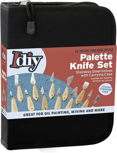 Palette Painting Knife Set 12 Pack with Carrying Case- Stainless Steel Art Paint Knives in Saudi Arabia