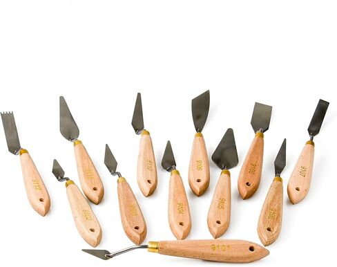 Palette Painting Knife Set 12 Pack with Carrying Case- Stainless Steel Art Paint Knives in Saudi Arabia