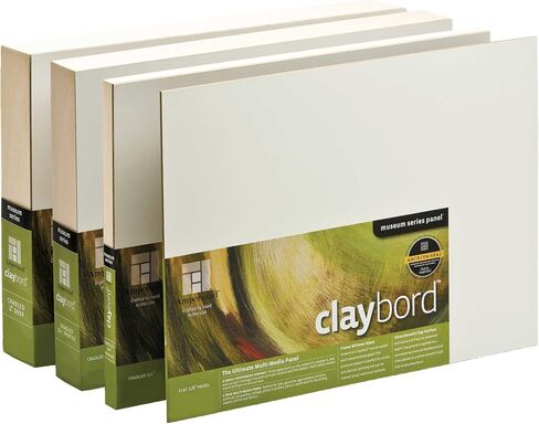 Ampersand Art Supply Wood Painting Panel: Museum Series Claybord, 12" x 16", 1-1/2" Cradled Profile in Saudi Arabia