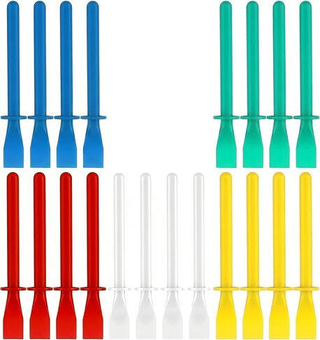 20 Pack Plastic Palette Knife Set, 4.5 Inch Paint Mixing Spatula, Small Glue Spreader Tools for Acrylic, Oil Painting, Crafts & DIY (White/Yellow/Green/Red/Blue) in Kuwait