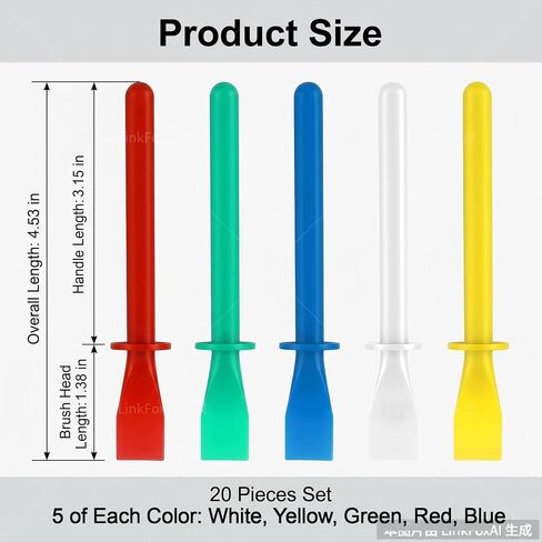 20 Pack Plastic Palette Knife Set, 4.5 Inch Paint Mixing Spatula, Small Glue Spreader Tools for Acrylic, Oil Painting, Crafts & DIY (White/Yellow/Green/Red/Blue) in Kuwait
